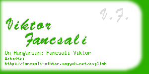viktor fancsali business card